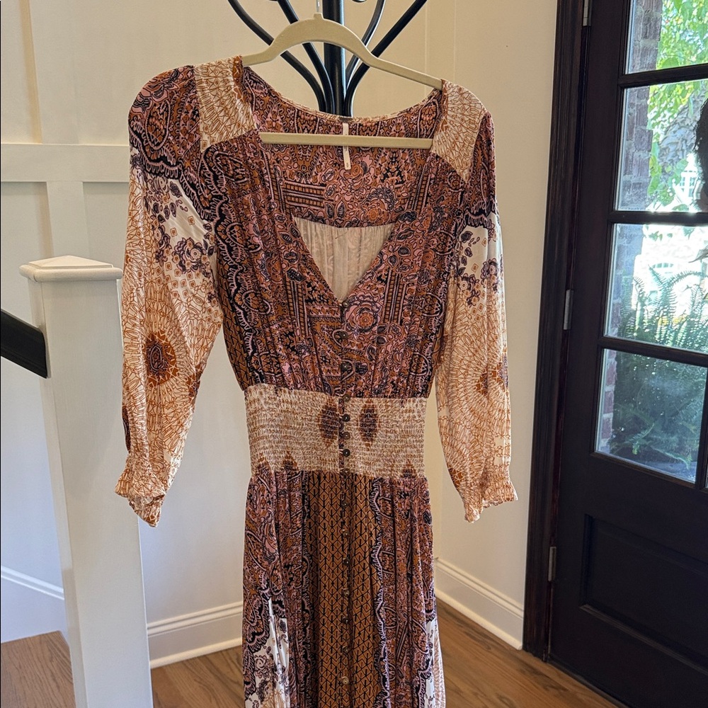 Free People Bohemian Print Maxi Dress